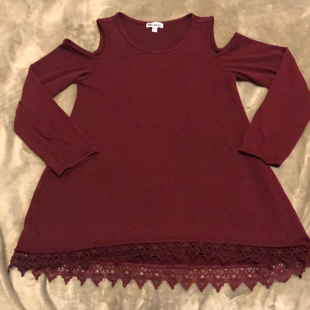 MIRAWISE cold shoulder long-sleeved top. Girls 10-11 (150).